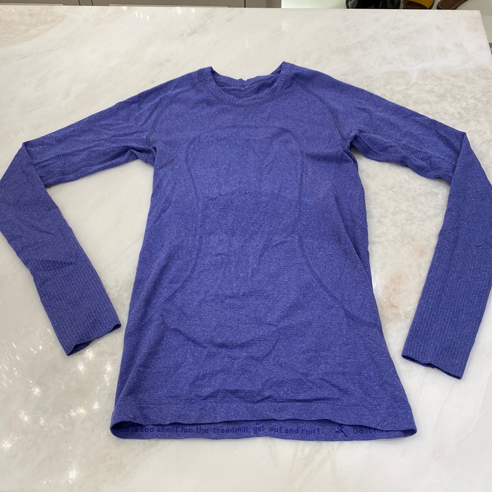 Lululemon Swiftly Tech Long Sleeve Purple T Shirt 6